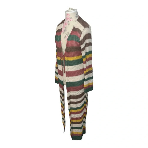 band of gypsies striped crocheted duster size small boho chic - Picture 4 of 11